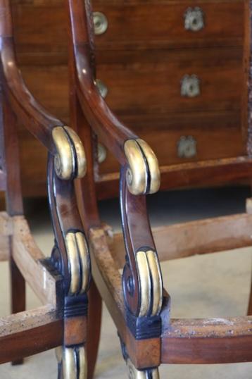 Fantastic Pair of French Empire Chairs