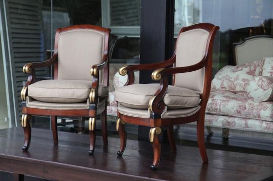 Fantastic Pair of French Empire Chairs