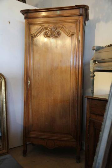 French Single Door Armoire or Bonnetiere