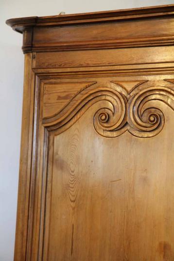 French Single Door Armoire or Bonnetiere