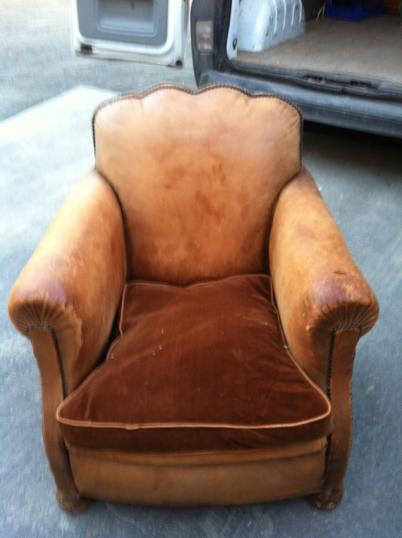 French Leather Club Chair