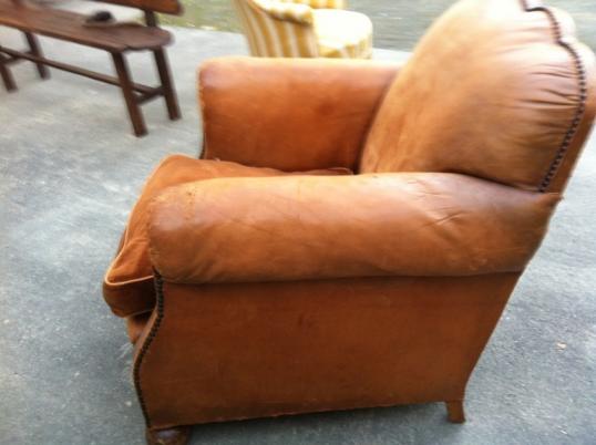 French Leather Club Chair