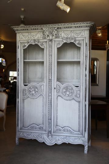 French Louis XIV Painted Armoire