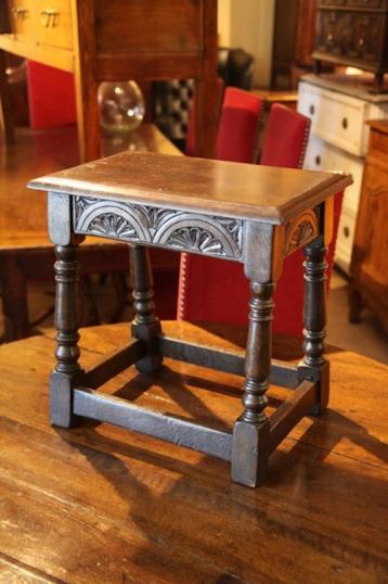 English Oak Jointed Stool in the Jacobean Manner