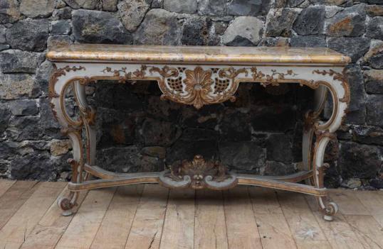 Large French Louis XV Painted Console