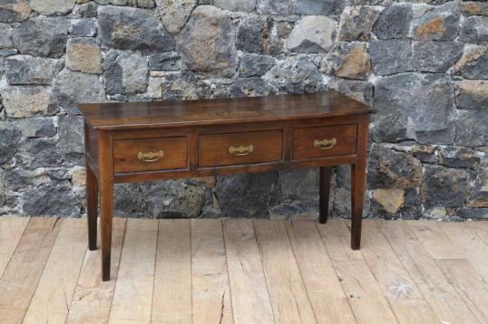 French Chestnut Three Drawer Sidetable