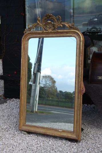 Antique Crested Mirror