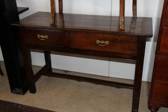 French Chestnut Two Drawer Sidetable