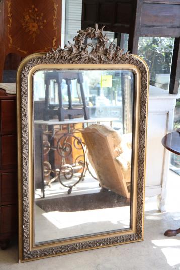 French Louis Philippe Crested Mirror