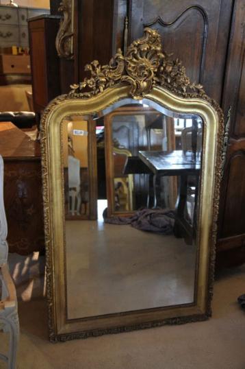 French Rococo Crested Mirror