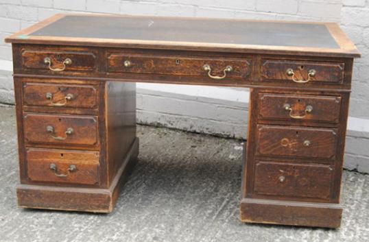 English Pedestal Desk