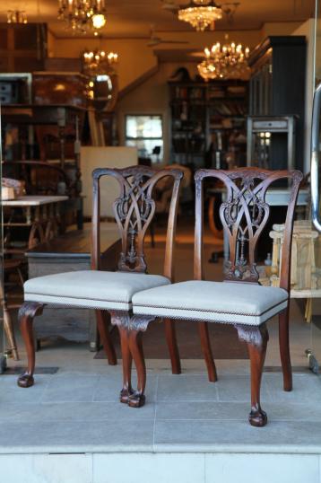 Pair of English Chippendale Chairs