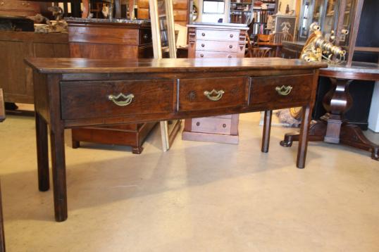 Three Drawer Chestnut Sidetable