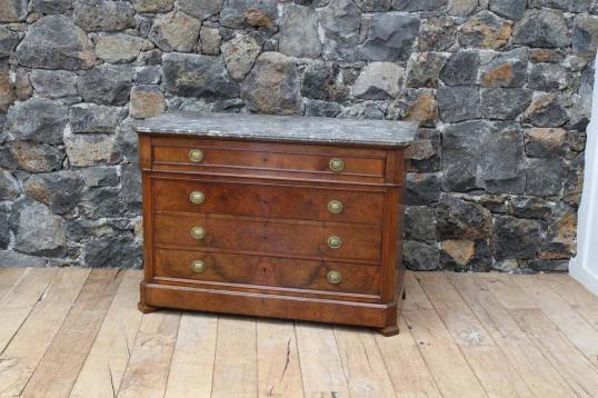 French Burr Walnut Commode/Secretaire