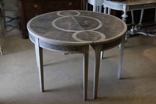 Two Half Round Gustavian Tables