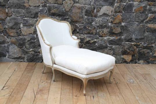 French Louis XV Painted Chaise