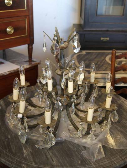 Antique Italian Fifteen Light Chandelier