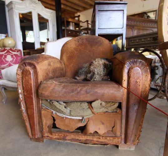 Pair of leather Club Chairs