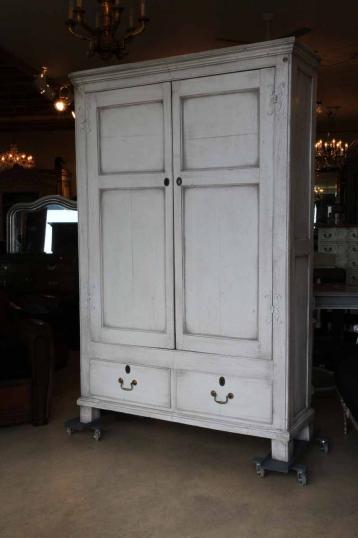 Painted English Oak Court Cupboard