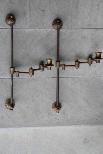 Pair of English Brass Wall Lights