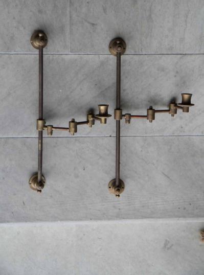 Pair of English Brass Wall Lights