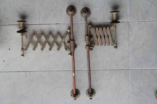 English Brass Wall Lights