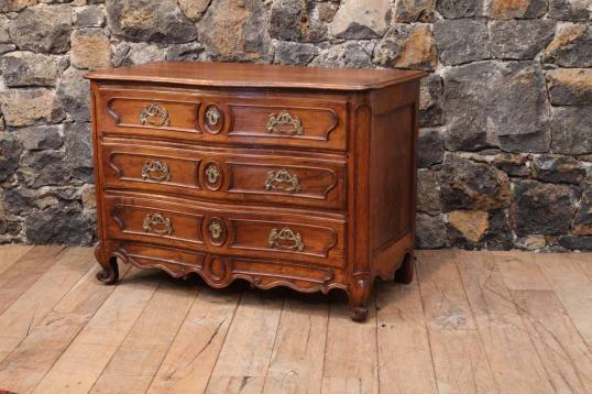 French Walnut Period Louis XIV Commode