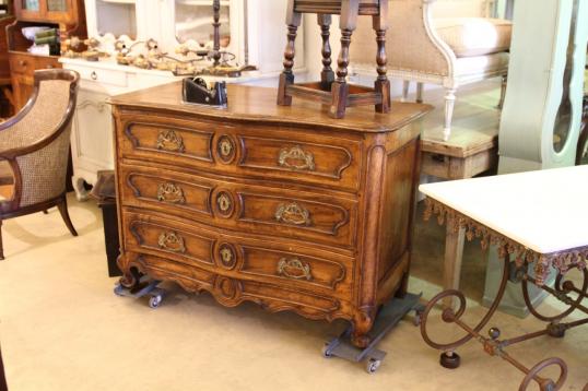 French Walnut Period Louis XIV Commode