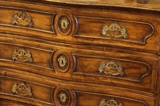 French Walnut Period Louis XIV Commode