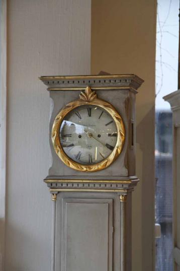 Swedish Longcase Painted Clock