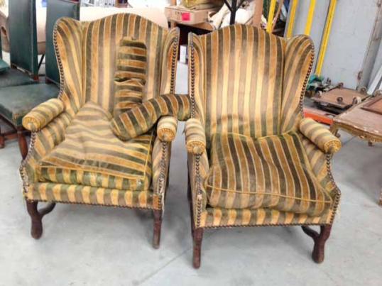 Pair of  French Bergère Chairs