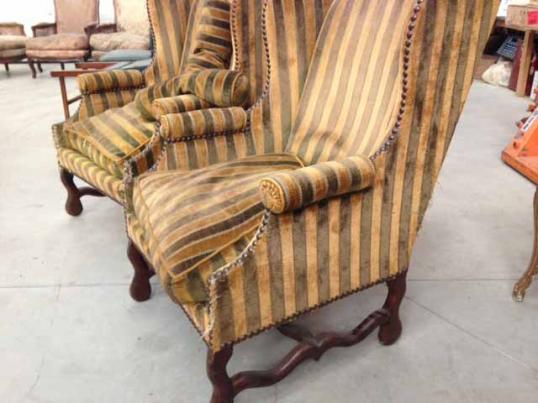 Pair of  French Bergère Chairs