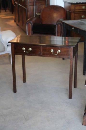 English Oak Two Drawer Sidetable