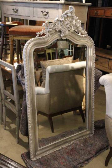 Painted French Rococo Mirror