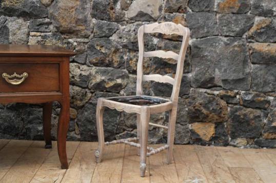 French Louis XIV Style Bleached Oak Dining Chairs