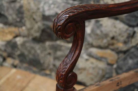 French Louis XIV Walnut Carver Chair