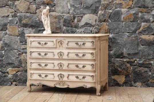 Bleached Oak Commode in the Louis XIV Style