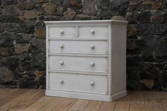 Painted Pine Chest of Drawers