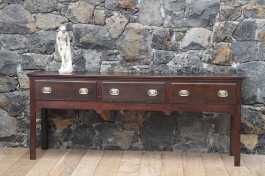 Georgian Oak Three Drawer Sidetable