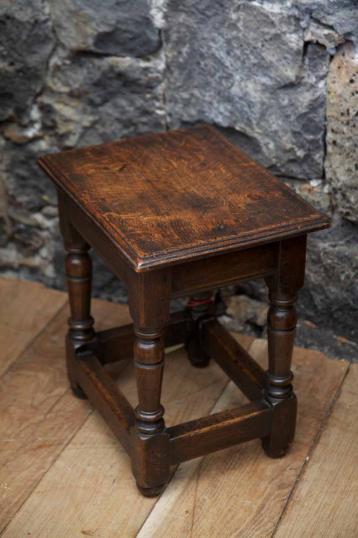 Small English Oak Jointed Stool