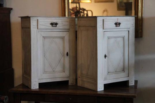Pair of Late 18th Century Painted Bedside Cupboards