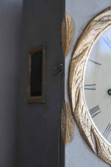 Swedish Gustavian Longcase Painted Clock