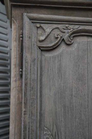 French Bleached Bonnietiere or One Door Armoire