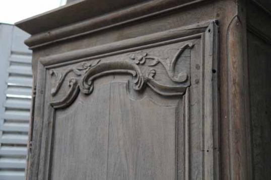 French Bleached Bonnietiere or One Door Armoire