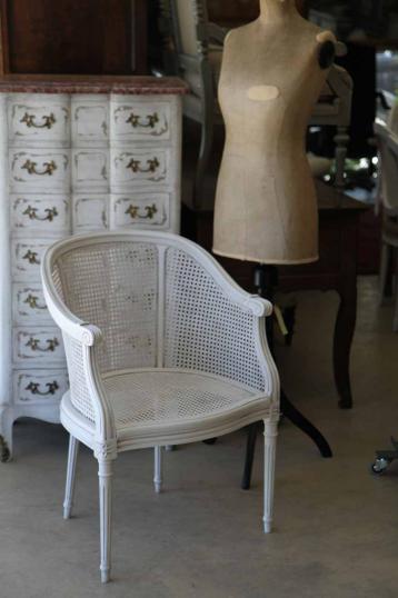 New French Cane Bergere or Chair