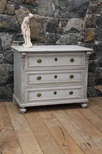 Painted Gustavian Commode or Chest of Drawers