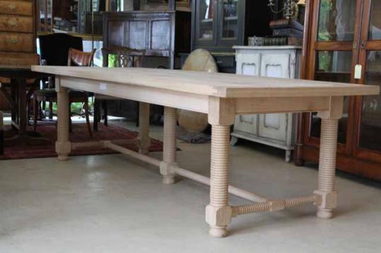 English Unpolished Oak Dining Table