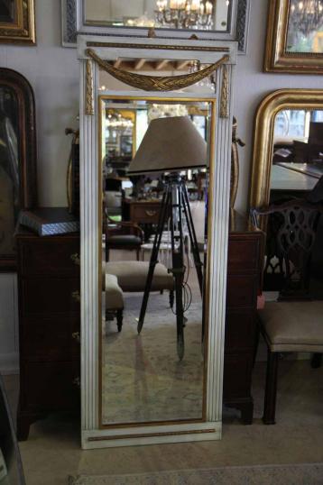 French Painted Mirror with Swag