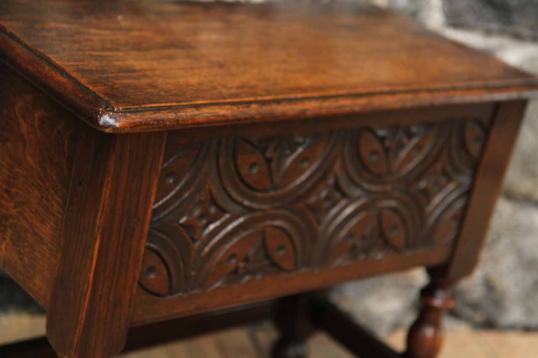 Jacobean Style Jointed Stool with Hinged Lid 
