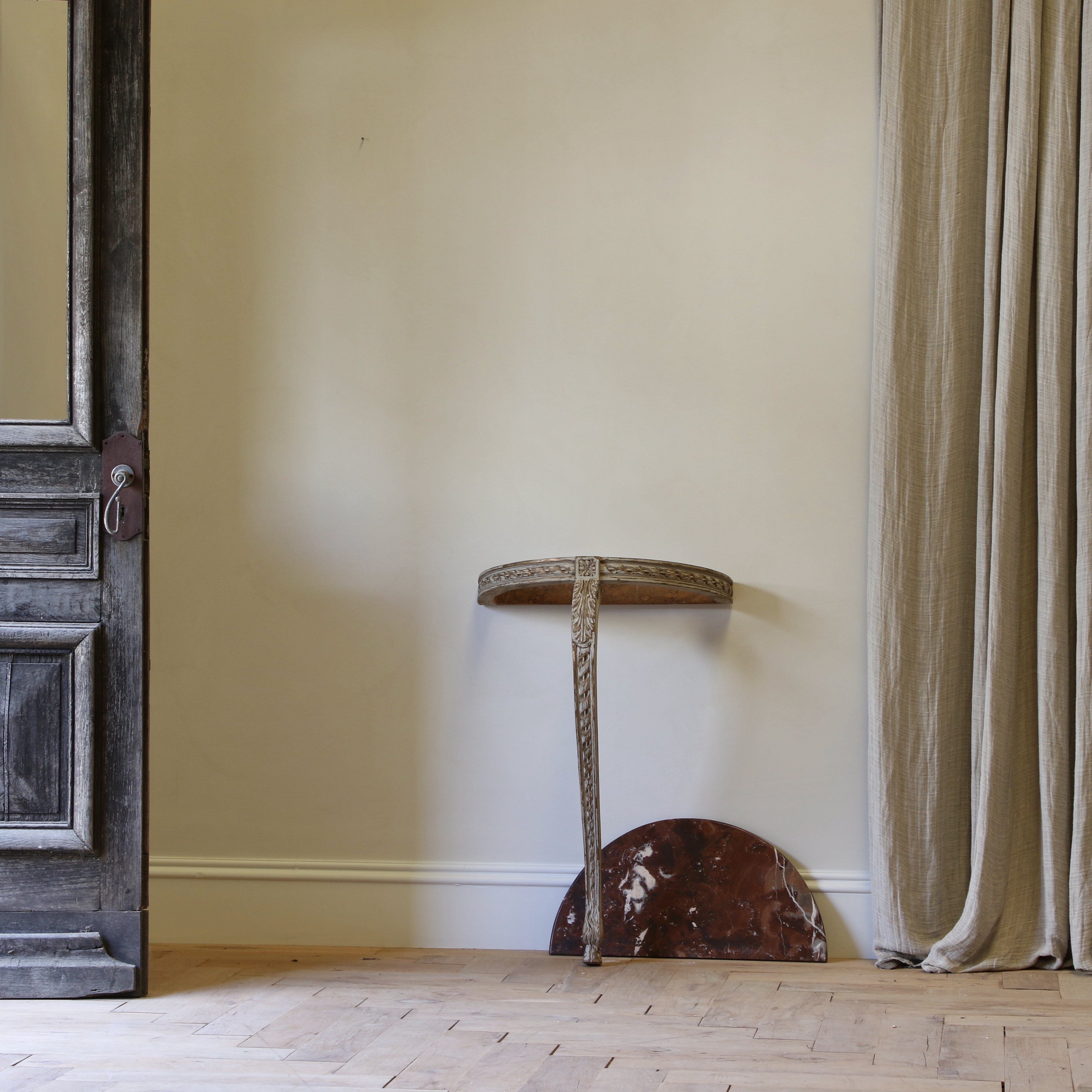  French Painted Period Console with Stone Top